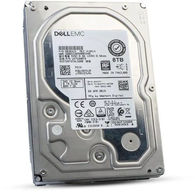 Alt view image 5 of 7 - (NOT FOR HOME PC!) Dell/WD DC HC320 8TB HUS728T8TAL5200 0B36416 7.2K RPM SAS 12Gb/s 512e 3.5" HDD