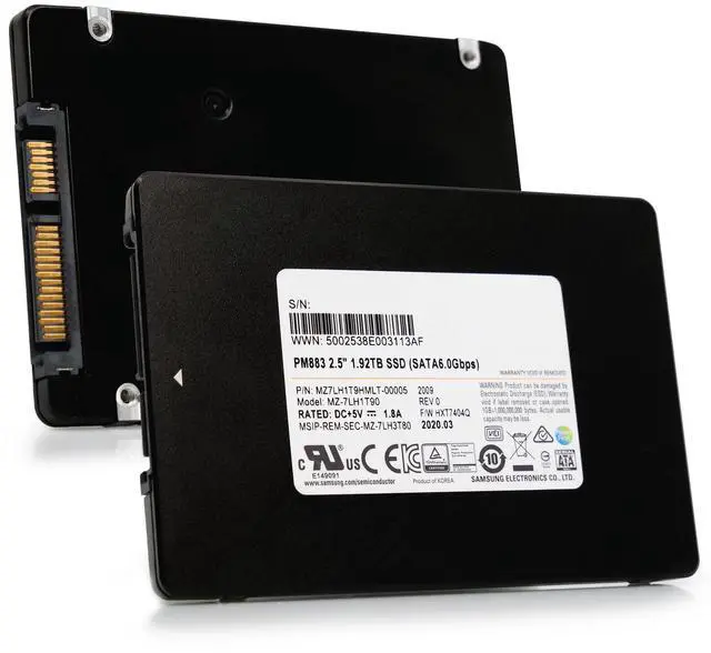 Main image of Samsung PM883 1.92TB MZ7LH1T9HMLT SATA 6Gb/s 1.3 DWPD 3D TLC 2.5" Enterprise SSD