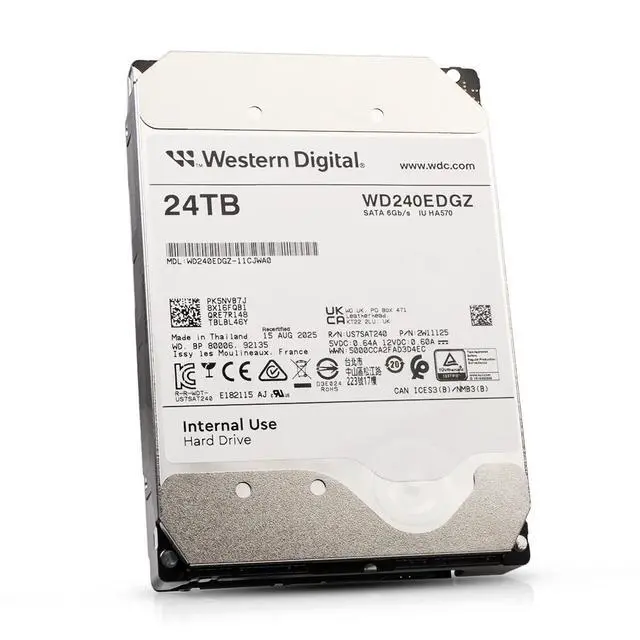 Alt view image 5 of 7 - Western Digital IU HA570 24TB WD240EDGZ 7.2K RPM SATA 6Gb/s 512e 3.5" HDD