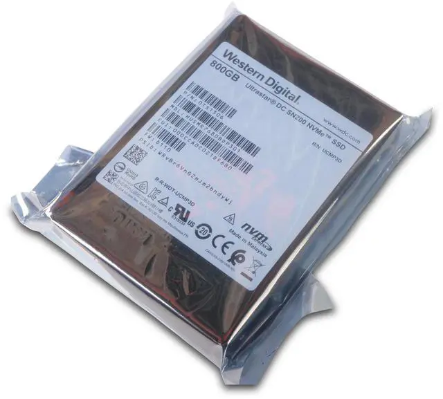Alt view image 4 of 5 - WD DC SN200 800GB HUSMR7680BDP301 0TS1306 PCIe Gen 3.0x4 4GB/s MLC NVMe 2.5" SSD