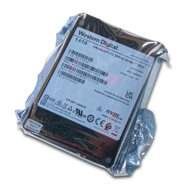 Alt view image 4 of 5 - WD SN640 1.6TB WUS4CB016D7P3E3 0TS1953 PCIe Gen 3.1 x4 4GB/s U.2 NVMe 2.5" SSD