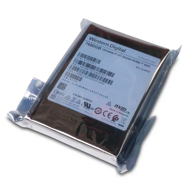 Alt view image 4 of 5 - WD DC SN200 7.68TB HUSMR7676BDP3Y1 0TS1357 PCIe Gen 3.0 x4 4GB/s NVMe 2.5" SSD