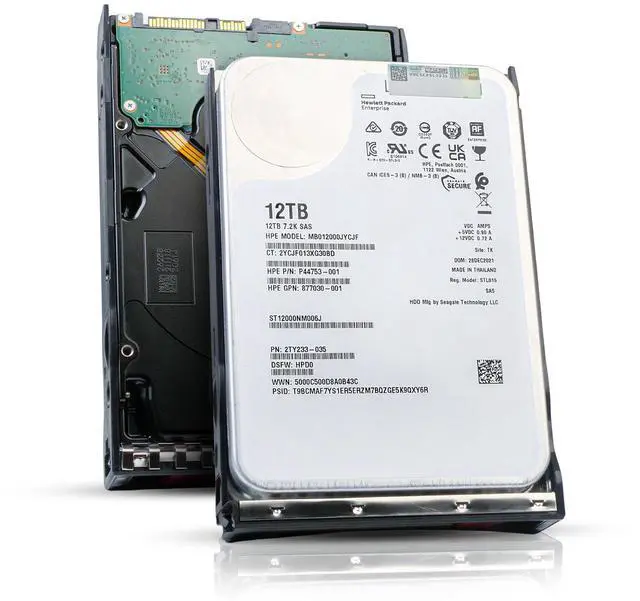 Main image of (NOT FOR HOME PC!) HP Generation 11 12TB P44753-001 MB012000JYCJF 7.2K RPM SAS 12Gb/s 512e 3.5" HDD