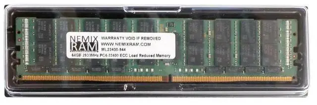 Alt view image 2 of 7 - (NOT FOR HOME PC!) NEMIX 64GB DDR4 2933MHz PC4-23400 ECC LRDIMM RAM For Dell PowerEdge R440 R750