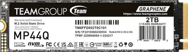 Main image of TEAMGROUP MP44Q 2TB SLC Cache Gen 4x4 M.2 2280 PCIe 4.0 w/NVMe SSD