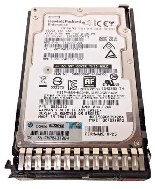 Main image of (NOT FOR HOME PC!) HPE 748387-B21 600GB 12G SAS 15K RPM SFF 2.5 IN SC ENT HDD 748435-001