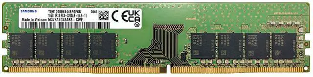Main image of Samsung 16GB DDR4 3200 MHz PC4-25600 DIMM Desktop Memory RAM (M378A2G43AB3-CWE)