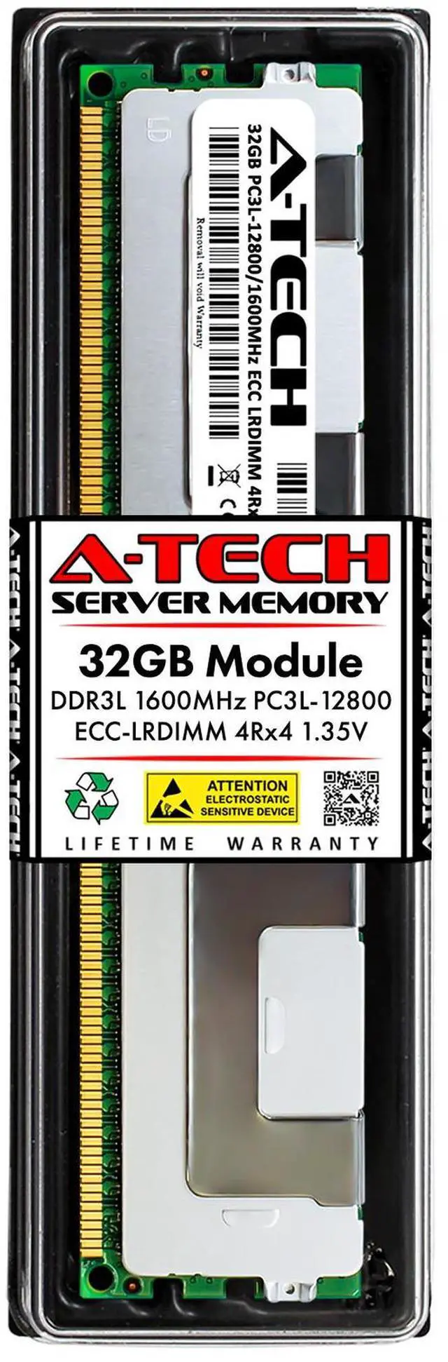 Main image of (NOT FOR HOME PC!) 32GB DDR3L-1600 ECC LR (KINGSTON KTH-PL316LLQ/32G Equivalent) Server Memory RAM