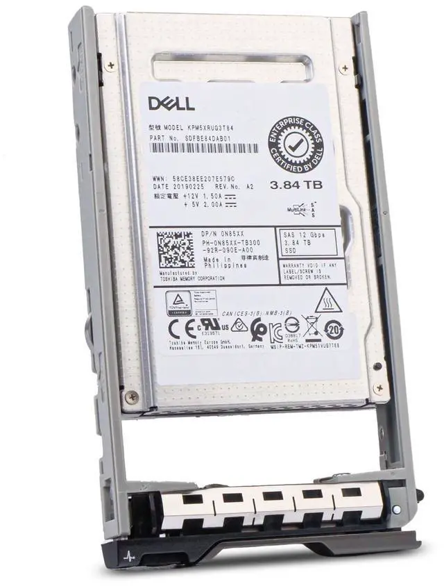 Alt view image 3 of 5 - (NOT FOR HOME PC!) Dell 3.84TB SAS 12Gb/s 3D TLC 1 DWPD 2.5" Read Intensive SSD 0H7X03 G13