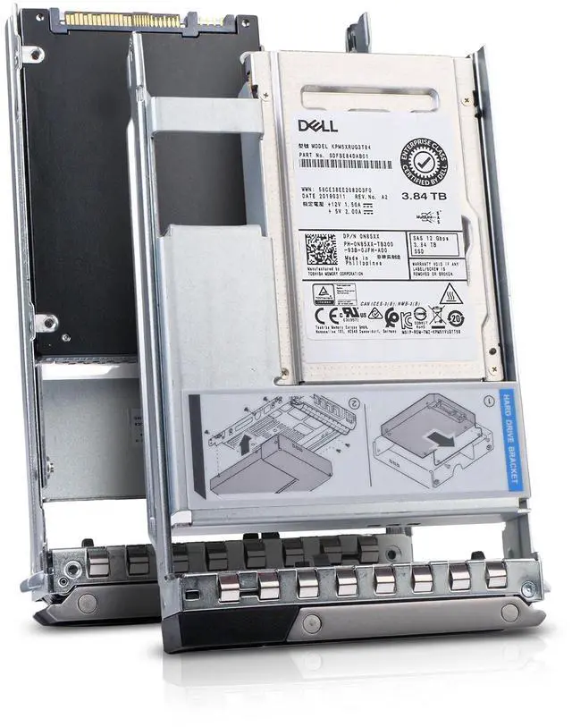 Main image of (NOT FOR HOME PC!) Dell 3.84TB SAS 12Gb/s 3D TLC 1 DWPD 3.5" Read Intensive SSD 0TDN6V Hybrid G16