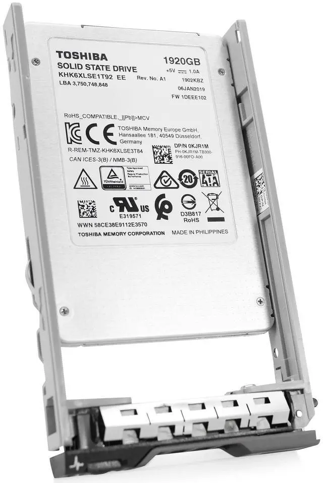Alt view image 2 of 5 - Dell 1.92TB SATA 6Gb/s 3D TLC 0.6 DWPD 2.5" Enterprise SSD C46YJ G13