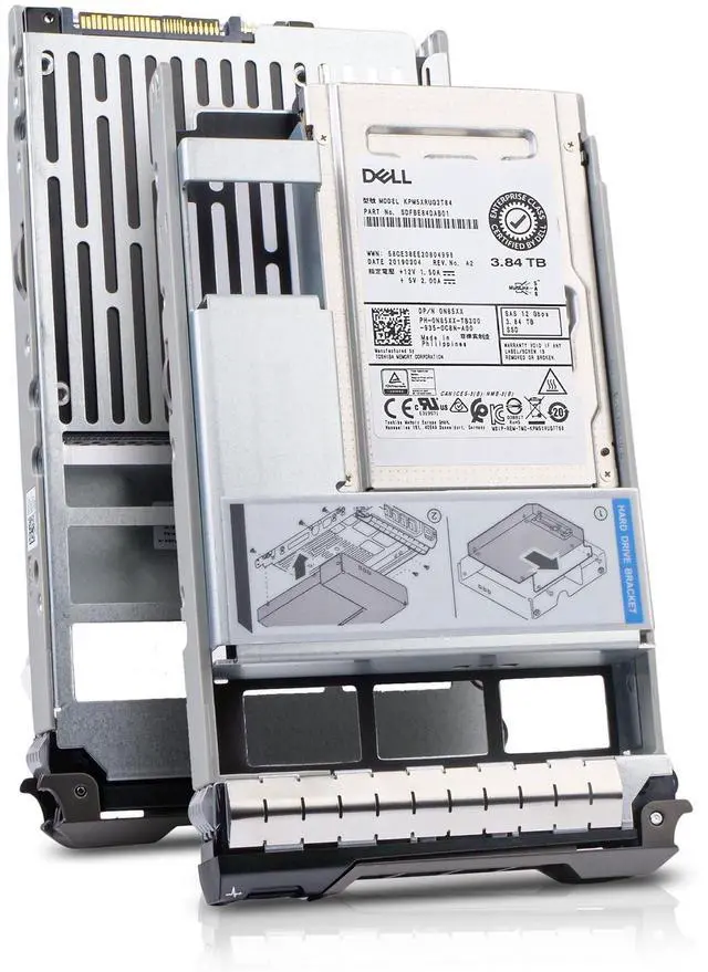 Main image of (NOT FOR HOME PC!) Dell 3.84TB SAS 12Gb/s 3D TLC 1 DWPD 3.5" Read Intensive SSD 401-ABBW Hybrid G13