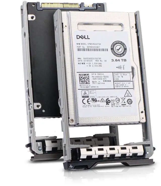 Main image of (NOT FOR HOME PC!) Dell 3.84TB SAS 12Gb/s 3D TLC 1 DWPD 2.5" Read Intensive SSD 628KG G13