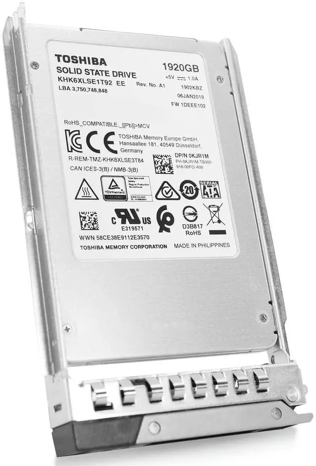 Alt view image 2 of 2 - Dell 1.92TB SATA 6Gb/s 3D TLC 0.6 DWPD 2.5" Enterprise SSD 400-ALGY G16