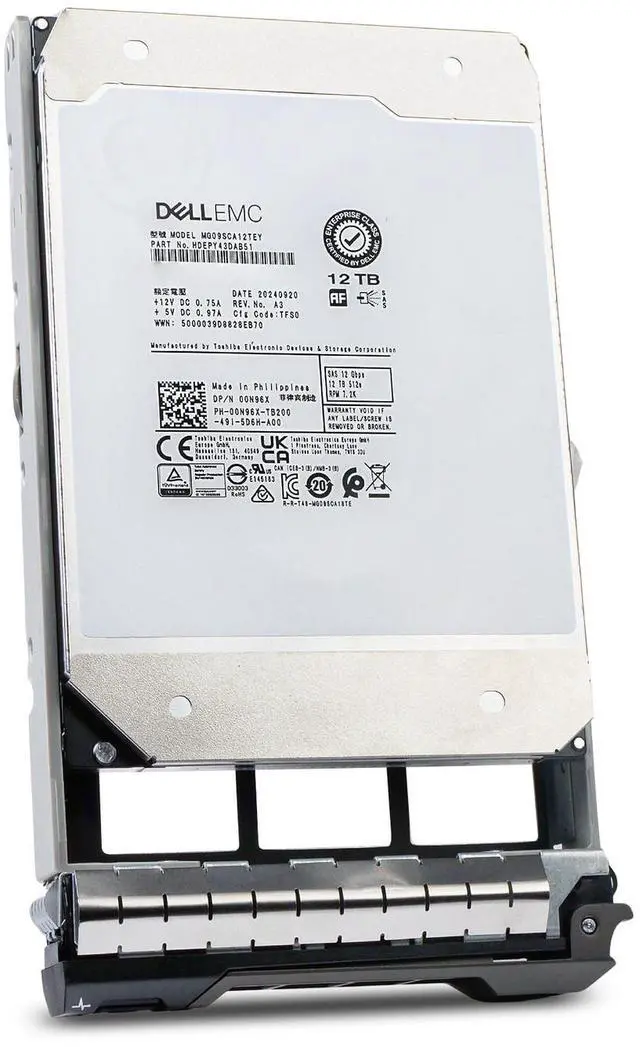 Alt view image 3 of 4 - (NOT FOR HOME PC!) Dell 12TB 7.2K RPM SAS 12Gb/s 512e 3.5" Enterprise PowerEdge HDD 00N96X G13