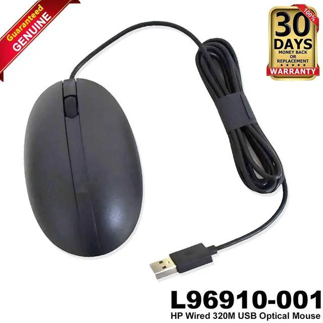 Main image of Lot of 50 HP 320M HSA-C001M 2-Button 1200 DPI USB Wired Optical Mouse L96910-001
