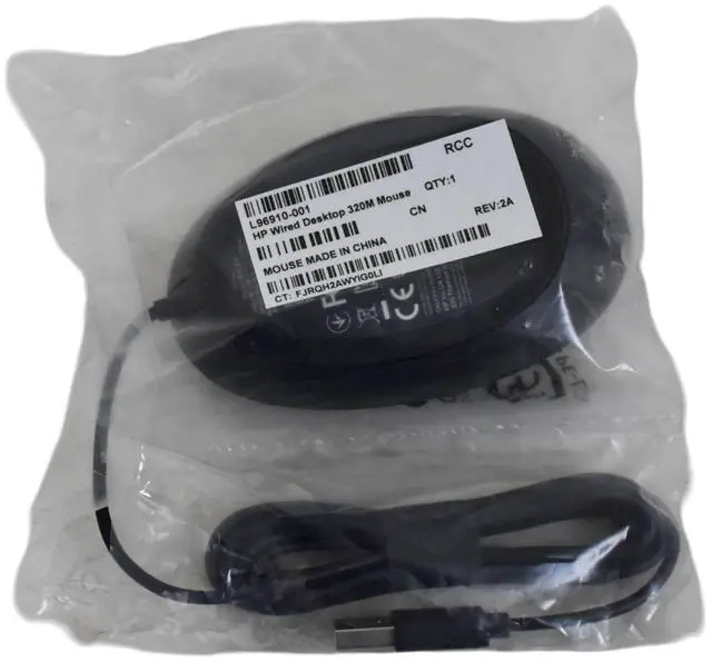 Alt view image 4 of 7 - Lot of 50 HP 320M HSA-C001M 2-Button 1200 DPI USB Wired Optical Mouse L96910-001