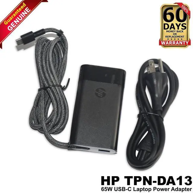 Main image of HP Envy 13 15 x360 65W USB-C Slim Laptop AC Power Adapter TPN-DA13 L21487-001