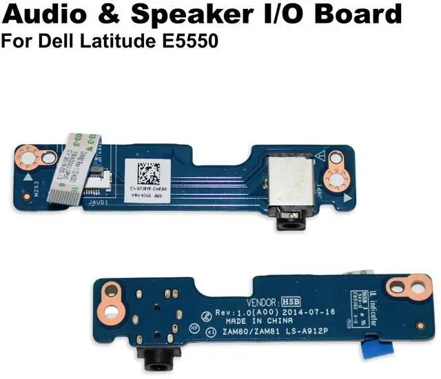 Main image of Lot x 5 Dell Latitude E5550 Audio Speaker Board with Cable LS-A912P 7J8YF 07J8YF