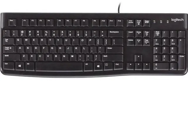 Main image of Logitech K120 US QWERTY Black USB Wired Keyboard 920-002478