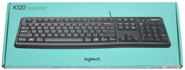 Alt view image 2 of 7 - Logitech K120 US QWERTY Black USB Wired Keyboard 920-002478