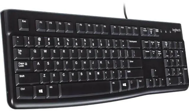 Alt view image 5 of 7 - Logitech K120 US QWERTY Black USB Wired Keyboard 920-002478