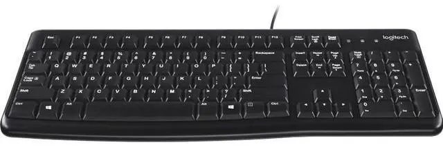 Alt view image 7 of 7 - Logitech K120 US QWERTY Black USB Wired Keyboard 920-002478