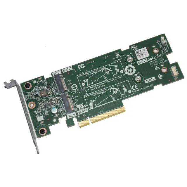 Alt view image 3 of 7 - Lot of 2 Dell 61F54 PCIe BOSS 2x M.2 Boot SSD Adapter Card PowerEdge Server