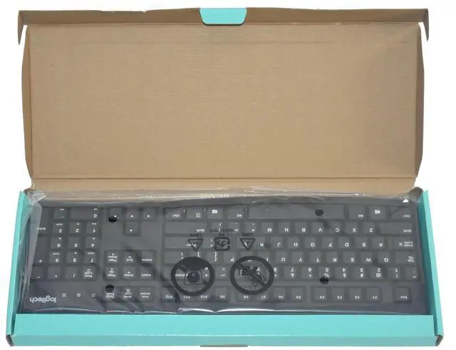 Alt view image 4 of 7 - Logitech K120 US QWERTY Black USB Wired Keyboard 920-002478