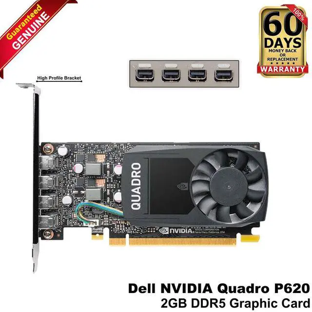 Main image of Dell Nvidia Quadro P620 2GB GDDR5 PCIe x16 4x Mini DP Video Graphics Card PWF85