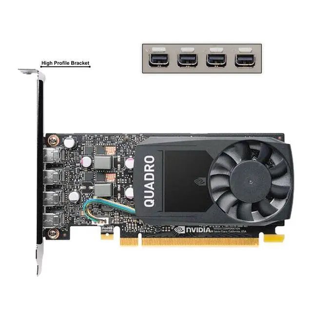 Alt view image 3 of 7 - Dell Nvidia Quadro P620 2GB GDDR5 PCIe x16 4x Mini DP Video Graphics Card PWF85