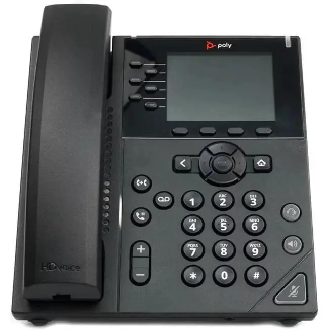 Alt view image 3 of 6 - Poly VVX 350 6-Line Gigabit PoE VoIP SIP Business IP Phone 2200-48830-025