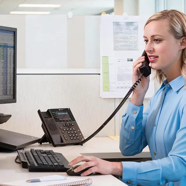 Alt view image 6 of 6 - Poly VVX 350 6-Line Gigabit PoE VoIP SIP Business IP Phone 2200-48830-025