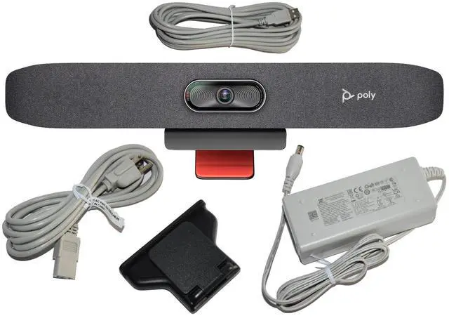Alt view image 3 of 7 - Poly Studio R30 30fps 4K UHD Tripod Mount Video Bar Conference System 842D2AA