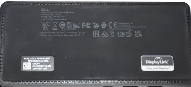 Alt view image 7 of 7 - Dell D6000S Universal USB-C Docking Station 3 Monitor 4K HDMI DP RJ45 No Adapter