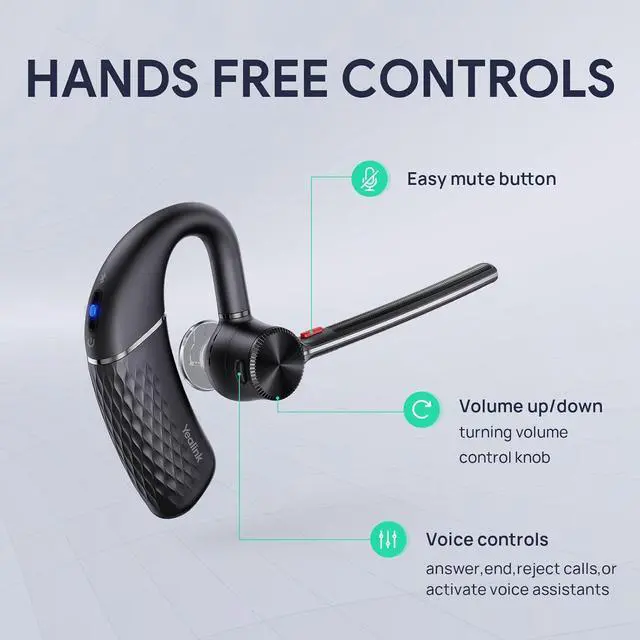 Alt view image 4 of 6 - Yealink BH71 Pro Bluetooth Office Wireless Headset with Charging Case 1208652