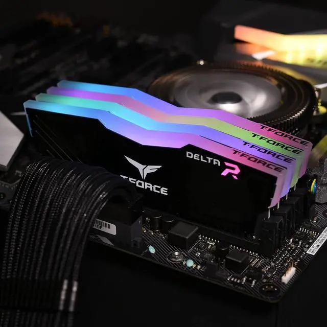 Alt view image 2 of 7 - TEAMGROUP T-Force Delta RGB 16GB (2x8GB) DDR4 3200MHz Desktop Memory CL16 Black