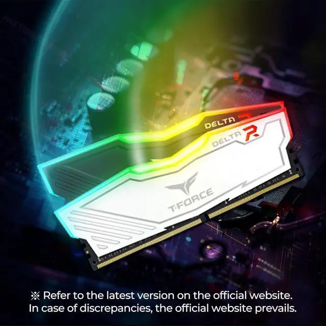 Alt view image 5 of 7 - TEAMGROUP T-Force Delta RGB 16GB (2x8GB) DDR4 3200MHz Desktop Memory CL16 Black