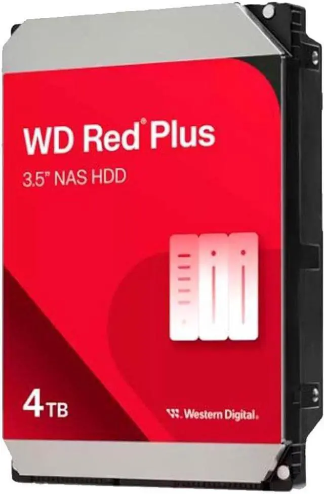 Main image of WD 4TB Red Plus NAS 5400 RPM SATA 6 Gb/s 3.5" 64MB Internal Hard Drive HDD