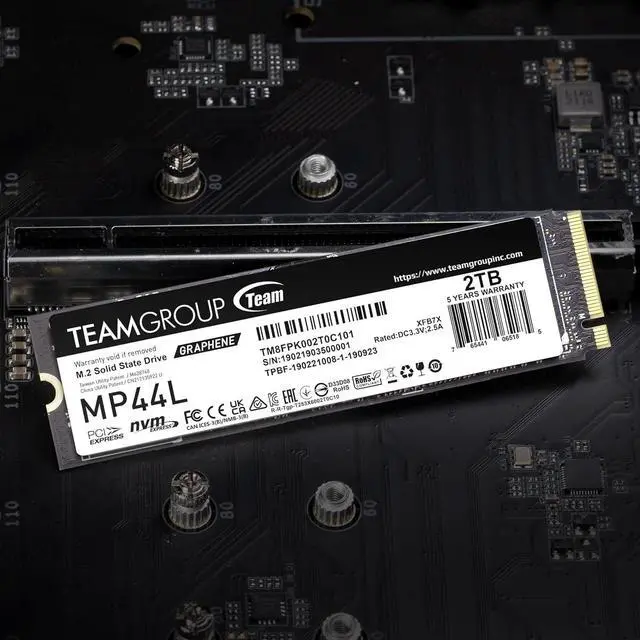 Alt view image 4 of 7 - TEAMGROUP MP44L 500GB SLC Cache NVMe PCIe Gen 4x4 M.2 2280 Laptop&Desktop SSD