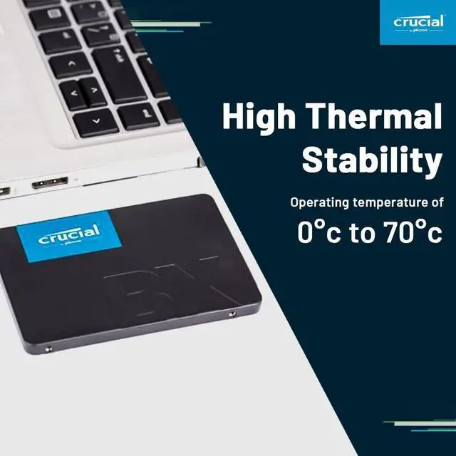 Alt view image 4 of 6 - Crucial BX500 500GB SATA 3D NAND SATA 2.5-Inch Internal SSD CT500BX500SSD1