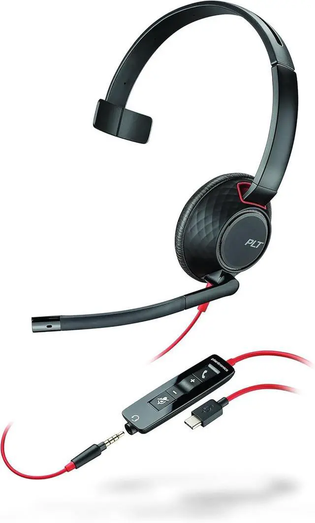 Main image of Poly Blackwire 5210 Monaural USB-C Headset +3.5mm Plug + USB-C/A Adapter