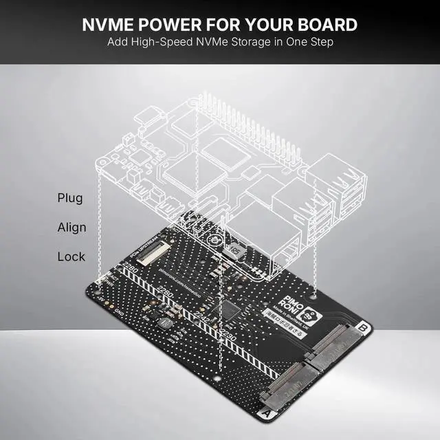 Alt view image 3 of 5 - NVMe Base Duo M.2 HAT PCIe Extension w/ (2-Pack) of 2TB M.2 2280 Internal SSD