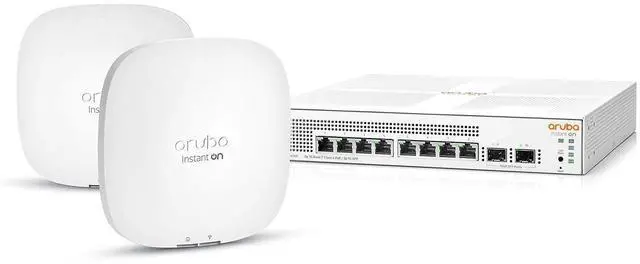 Main image of HPE JL681AN.ABA Instant On 1930 8Port Switch w/ (2X) AP22 Access Points R4WO1A