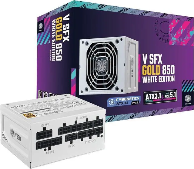 Main image of Cooler Master V850 SFX Gold 850W PSU Fully Modular ATX 3.1, 80 Plus Gold (White)