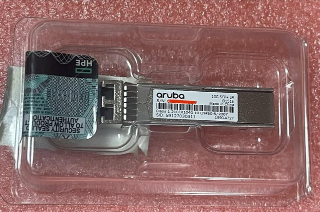 Main image of J9151E Aruba Hpe 10G SFP+ LC LR 10KM SMF Open