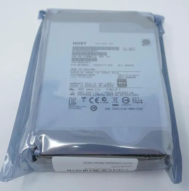 Main image of HGST HUH728080ALN600 He8 8TB 7200RPM 3.5 SATA 6Gb/s 4Kn HDD