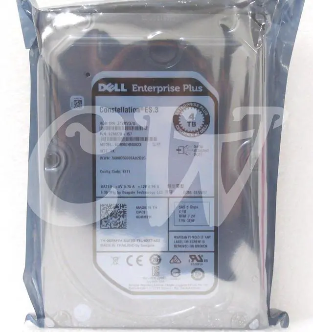 Main image of (NOT FOR HOME PC!) DRMYH 0DRMYH ST4000NM0023 Dell COMPELLENT 4TB 7200RPM 6Gbps 3.5" SAS Hard Drive