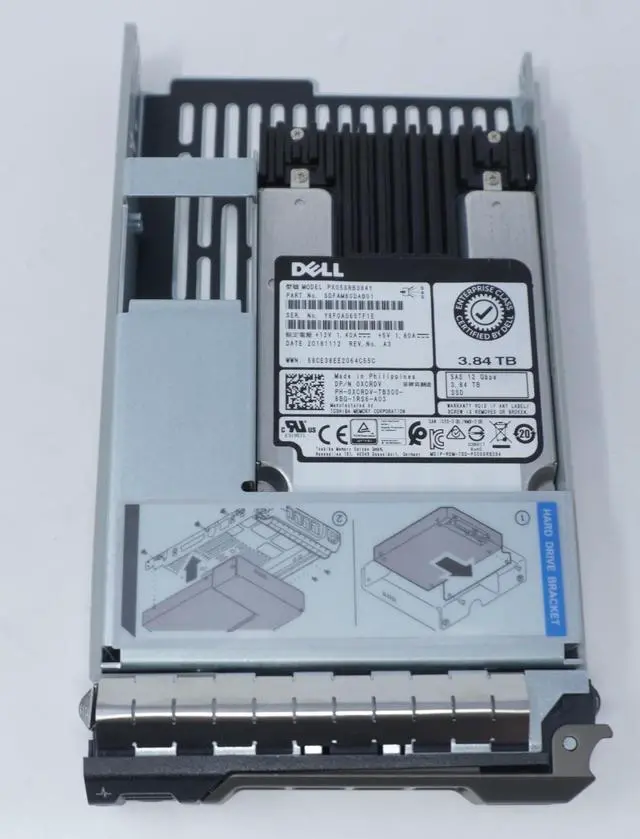 Alt view image 2 of 2 - (NOT FOR HOME PC!) Dell PX05SRB384Y XCRDV Dell 3.84TB 12Gb/s RI SAS SSD Hybrid 3.5" Drive G13