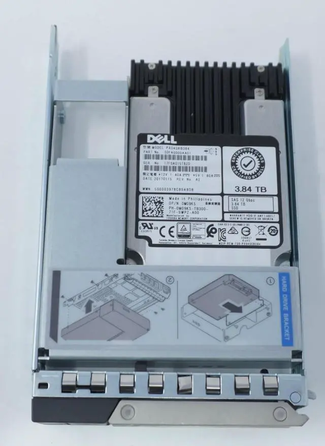 Alt view image 2 of 2 - (NOT FOR HOME PC!) PX04SRB384 0M09K5 Dell GEN14 3.84TB 12Gbps Hybrid 3.5" SAS Solid State Drive